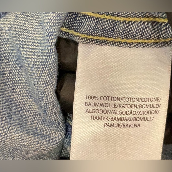 Polo Ralph Lauren Denim Western Shirt Pearl Snap Button Up Top Shirt Women’s XL - Picture 14 of 16